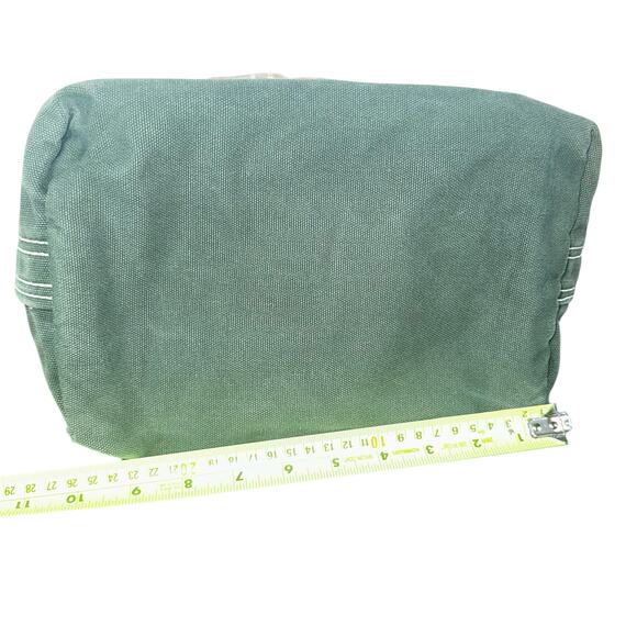 Lands’ End Plaid Canvas Tote Bag Red Green White Holiday Carryall - Picture 5 of 14